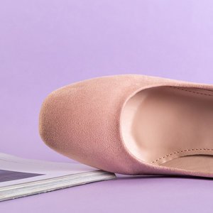 Rosa Damenpumps mit niedrigen Absätzen Ohara - Schuhe