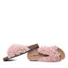 Rosa Flip-Flops mit Schaffellmantel - Schuhe 1