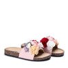Rosa Flip Flops mit dekorativen Blumen Vilena - Footwear 1