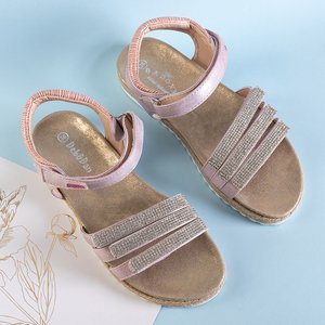 Rosa Kindersandalen mit Zirkonias Ilumus - Schuhe