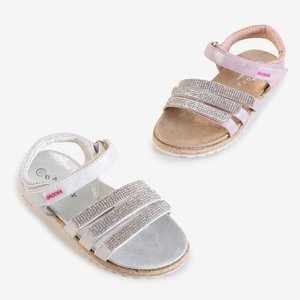 Rosa Kindersandalen mit Zirkonias Ilumus - Schuhe