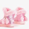 Rosa Kinderschneeschuhe mit Pompons Tirsa - Schuhe