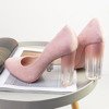 Rosa Pumps auf einem transparenten Loreta-Pfosten - Schuhe 1