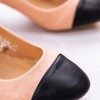 Rosa Pumps mit schwarzem Zeh Rudolfina - Schuhe