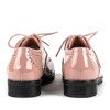 Rosa Schuhe mit goldenem Zehenanzug - Schuhe