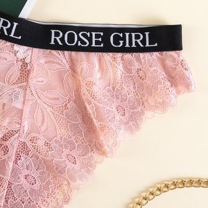 Rosa Spitzenhöschen für Damen - Unterwäsche