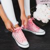 Rosa Turnschuhe mit Spitzenbesatz Viven - Footwear