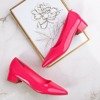Rosa lackierte Pumps mit flachen Absätzen Marisola - Schuhe
