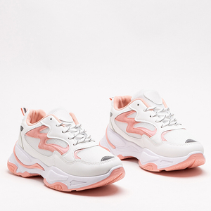 Rosa und weiße Sportschuhe für Damen Krinosi Sneakers - Schuhe