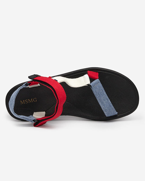 Rot Damen-Sandalen aus Stoff Ojo- Footwear