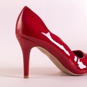 Rot lackierte Pumps auf einem Stilett Konstancja - Schuhe