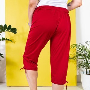Rote 3/4 PLUS SIZE Damen Shorts - Kleidung
