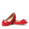 Rote Ballerinas aus Londoner Öko-Wildleder - Schuhe
