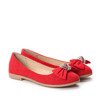 Rote Ballerinas aus Londoner Öko-Wildleder - Schuhe