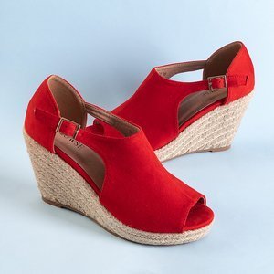 Rote Damen Keilsandaletten Lusia - Footwear