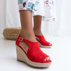 Rote Damen Keilsandaletten Lusia - Footwear
