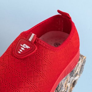 Rote Damen Slip on Smegin Sneakers - Schuhe