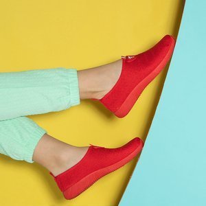 Rote Damen Slip on Smegin Sneakers - Schuhe