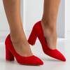Rote Damenpumps auf einem Rosemarie-Pfosten - Schuhe