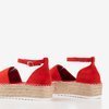 Rote Espadrilles für Frauen auf der Savanto-Plattform - Schuhe