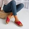 Rote Flip-Flops auf der Plattform mit Zirkonen Zarina - Footwear 1