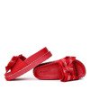 Rote Flip-Flops auf dickem Plateau mit Zierschleife Elemi - Footwear 1