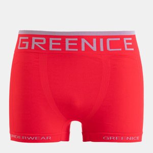 Rote Herren Boxershorts mit Aufschrift - Unterwäsche