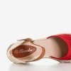 Rote Keilsandalen für Damen a'la espadrilles Oslape - Schuhe
