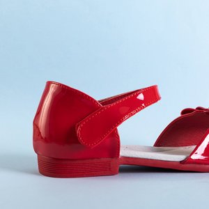 Rote Kindersandalen mit Loqi-Schleife - Schuhe