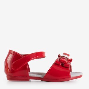 Rote Kindersandalen mit Meeo-Schleife - Schuhe