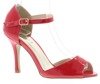 Rote Lacksandalen für Damen an einem Guisera-Pfennigabsatz - Schuhe