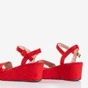 Rote Lysnes-Keilsandalen - Schuhe