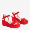 Rote Lysnes-Keilsandalen - Schuhe