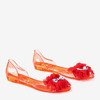 Rote Meliski mit Sinetta-Kristallen verziert - Schuhe 1