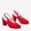 Rote Sandalen auf einem höheren Pfosten Indimida - Footwear 1