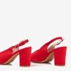 Rote Sandalen auf einem höheren Pfosten Indimida - Footwear 1