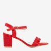 Rote Sandalen mit hohen Absätzen und Zirkonias Tina - Schuhe