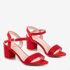Rote Sandalen mit hohen Absätzen und Zirkonias Tina - Schuhe