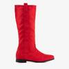 Rote Stiefel mit flachem Absatz für Damen Melano - Schuhe