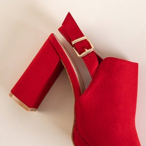 Rote Wefira hochhackige Damensandalen - Schuhe
