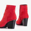 Rote Wildlederstiefel für Damen auf dem Akiva Post - Footwear