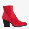 Rote Wildlederstiefel für Damen auf dem Akiva Post - Footwear
