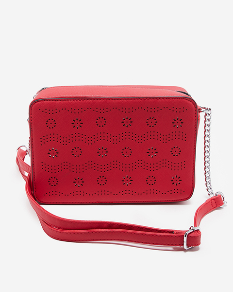 Rote durchbrochene Damenhandtasche - Accessoires