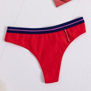 Roter Baumwollstring für Damen - Unterwäsche