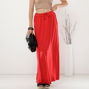 Roter Maxirock für Damen - Kleidung