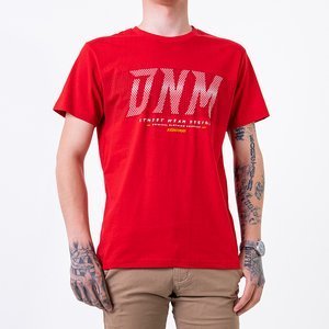 Rotes Herren-Baumwoll-T-Shirt - Kleidung