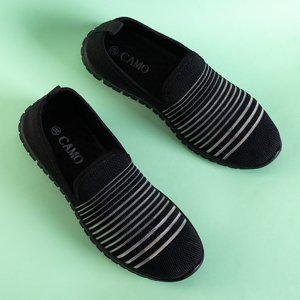 Schwarz gestreifte Damen-Sneakers von Amonaria - Footwear