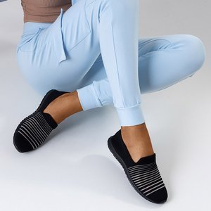 Schwarz gestreifte Damen-Sneakers von Amonaria - Footwear
