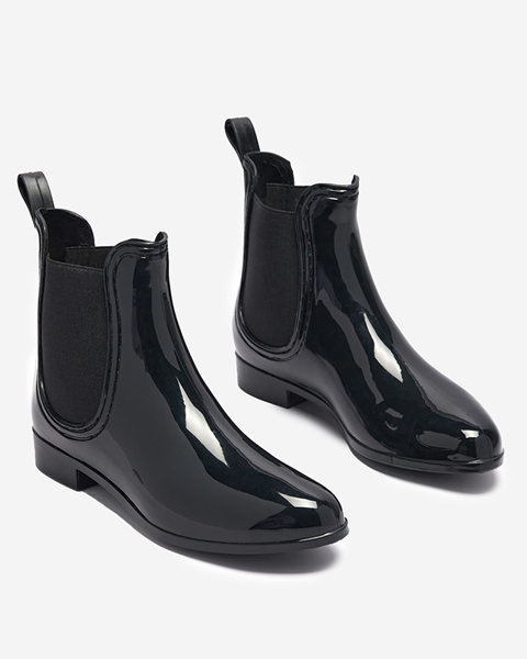 Schwarz lackierte Olixa Damen-Gamaschen - Schuhe
