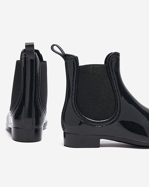 Schwarz lackierte Olixa Damen-Gamaschen - Schuhe